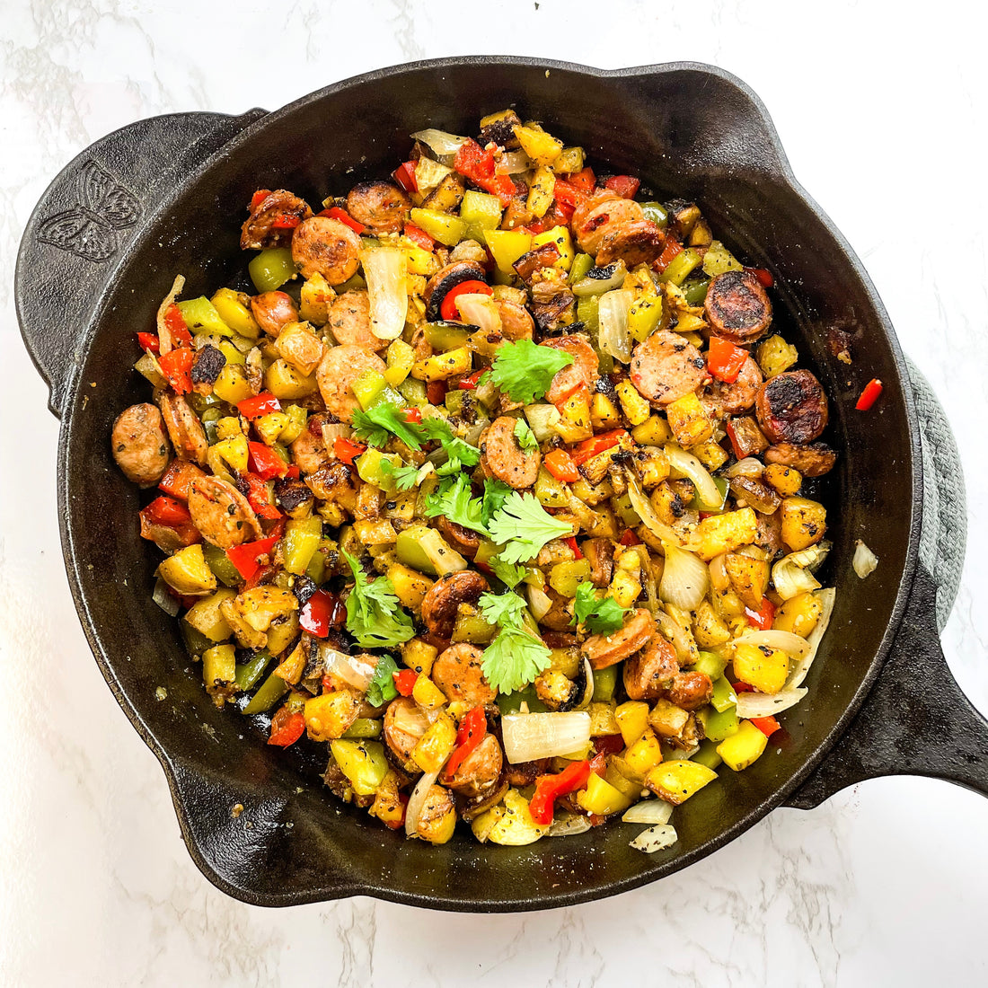 Cast Iron Sausage and Potato Breakfast Hash