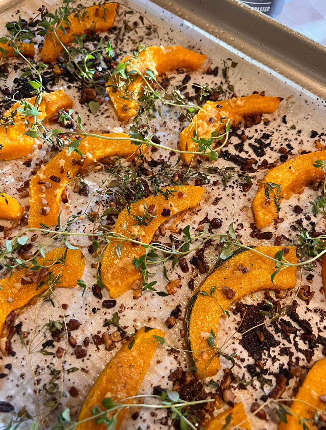 Garlic and Thyme Roasted Squash