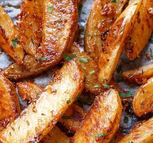 Crispy Crunchy Garlic Baked Potato Wedges