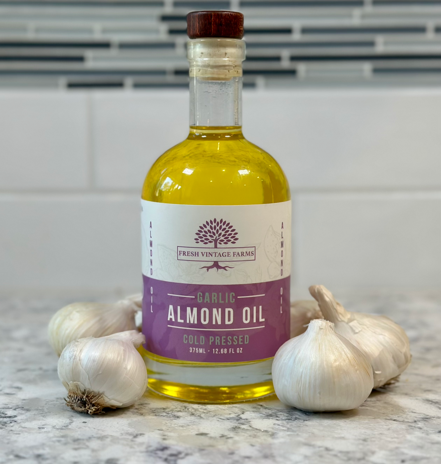 Pure Cold Pressed Garlic Infused Almond Oil